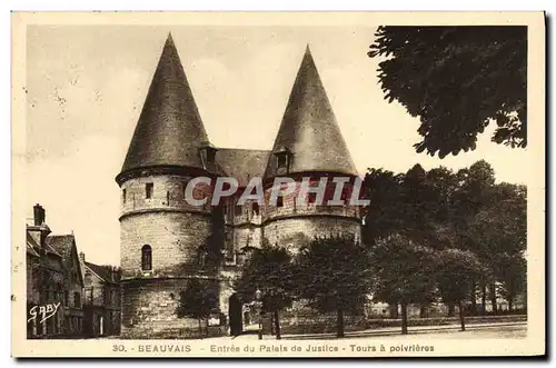 Cartes postales Palais de Justice Beauvais Tours a poivrieres