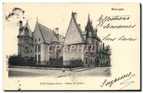 Cartes postales Palais de Justice Bourges Hotel Jacques Coeur