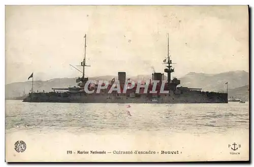 Cartes postales Bateau de Guerre Cuirasse d&#39escadre Bouvet