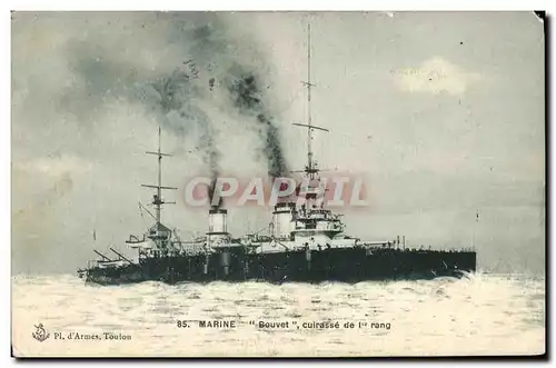 Cartes postales Bateau de Guerre Bouvet Cuirasse de 1er rang