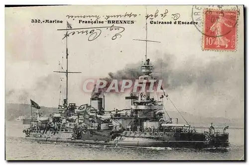 Cartes postales Bateau de Guerre Brennus Cuirasse d'escadre
