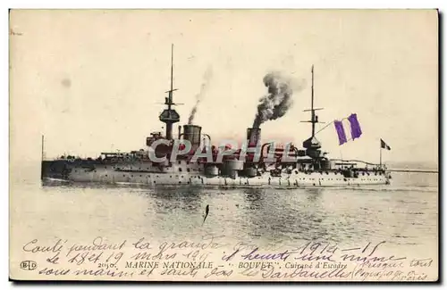 Cartes postales Bateau de Guerre Bouvet Cuirasse d&#39escadre