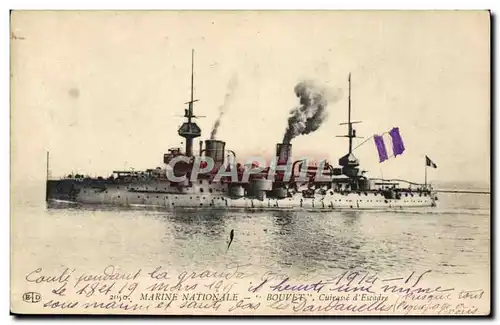 Cartes postales Bateau de Guerre Bouvet Cuirasse d'escadre