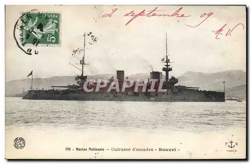 Cartes postales Bateau de Guerre Bouvet Cuirasse d'escadre