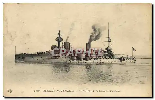 Cartes postales Bateau de Guerre Bouvet Cuirasse d'escadre