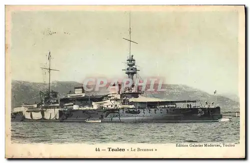 Ansichtskarte AK Bateau de Guerre Toulon Le Brennus