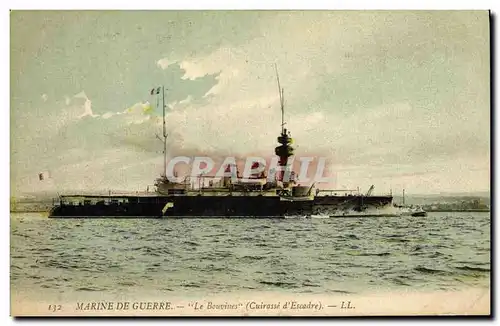 Cartes postales Bateau de Guerre Le Bouvines Cuirasse d&#39escadre