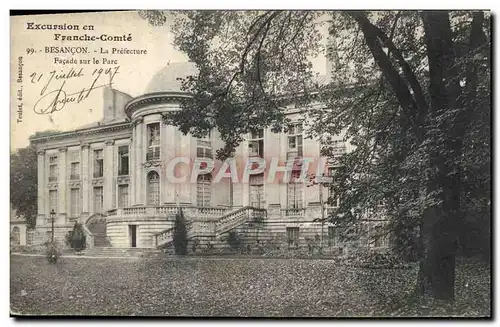 Cartes postales Prefecture Facade sur le parc Besancon