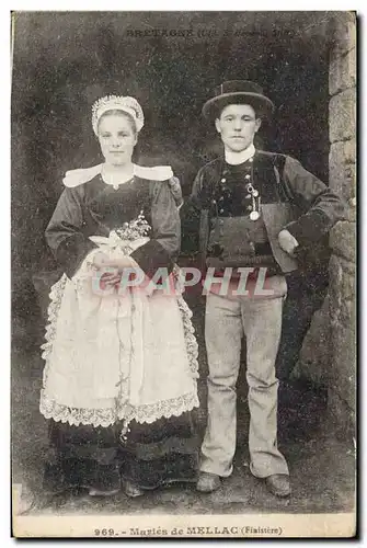 Cartes postales Folklore Maries de Mellac Finistere Mariage