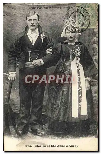 Ansichtskarte AK Folklore Maries de Sainte Anne d&#39Auray Mariage