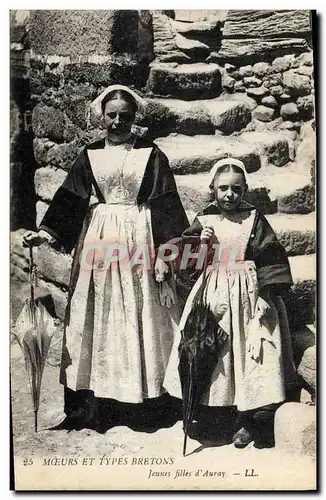 Cartes postales Folklore Jeunes filles d&#39Auray