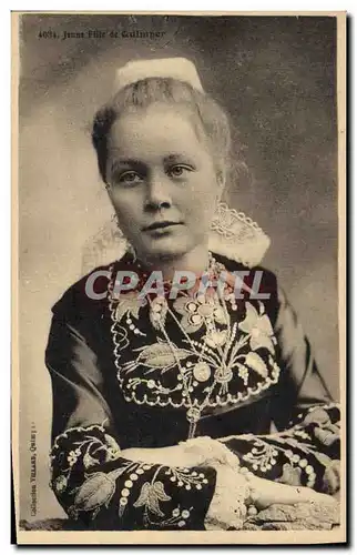 Cartes postales Folklore Jeune fille de Quimper