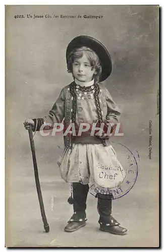 Ansichtskarte AK Folklore Un jeune Gas des environs de Quimper