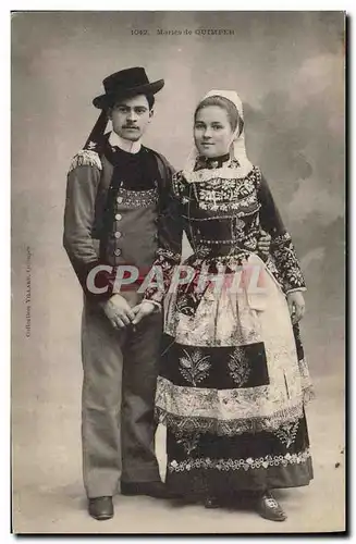 Ansichtskarte AK Folklore Maries de Quimper Mariage