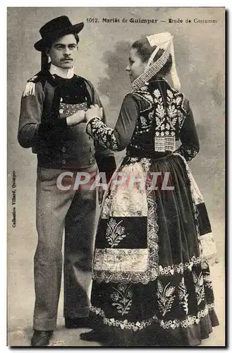 Ansichtskarte AK Folklore Maries de Quimper Mariage