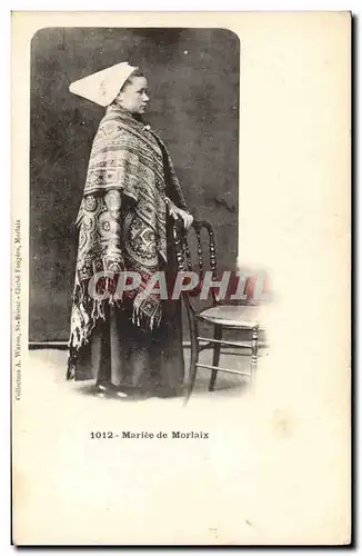 Cartes postales Folklore Mariee de Morlaix Mariage