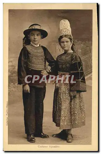 Cartes postales Folklore Costumes Bigoudens Enfants