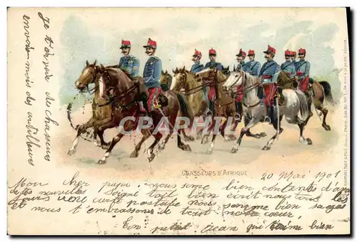 Cartes postales Militaria Chasseurs d&#39Afrique