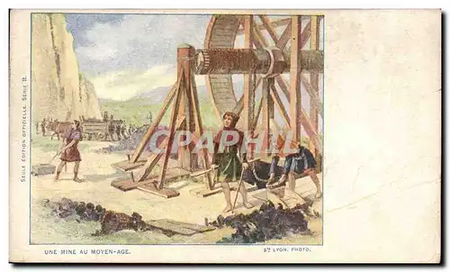 Cartes postales Mine Mines Une Mine au Moyen Age