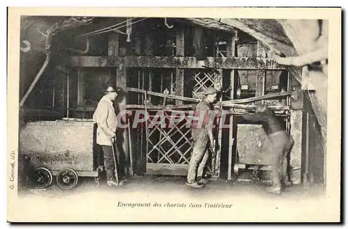 Cartes postales Mine Mines Encagement des chariots dans l&#39interieur