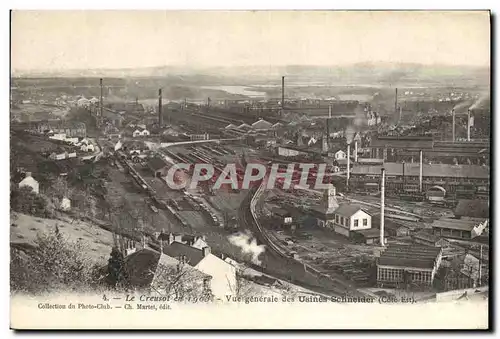 Cartes postales Mine Mines Le Creusot en 1903 Vue generale des usines Schneider Cote Est