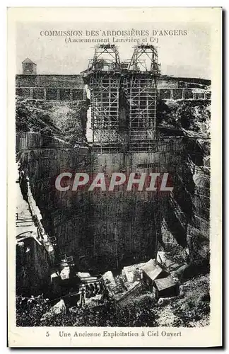 Cartes postales Mine Mines Commission des ardoisieres d&#39Angers Lariviere et Cie Une ancienne exploitation a c