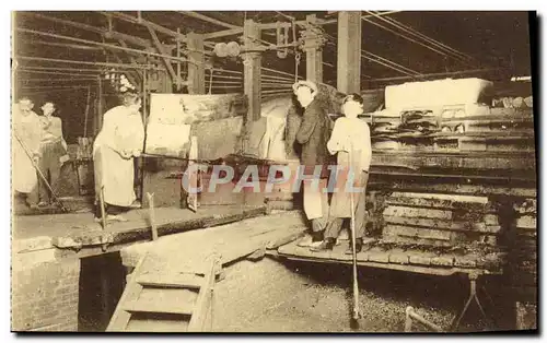 Cartes postales La Verrerie Rechauffage des cylindres TOP