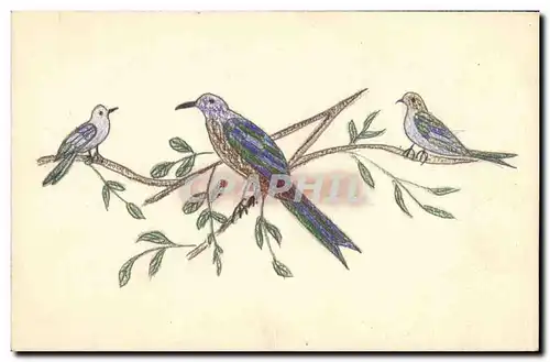 Cartes postales Fantaisie (dessin a la main) Oiseaux