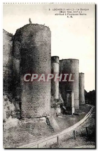 Ansichtskarte AK Chateau Loches Le donjon Foulques Nerra