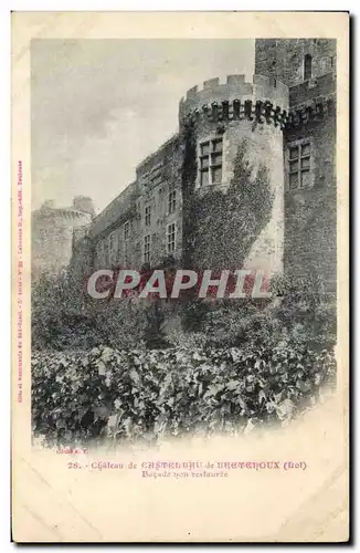 Cartes postales Chateau de Castelnau Breneoux Facade non restauree