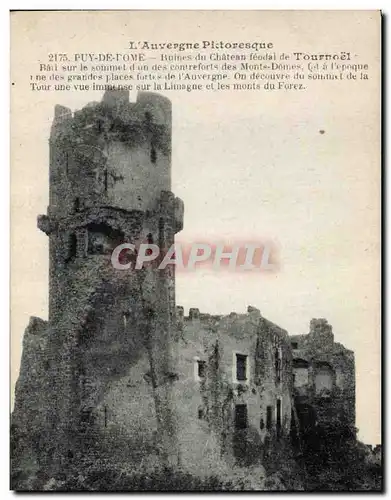 Cartes postales Chateau de Tournoel Ruines Puy de Dome