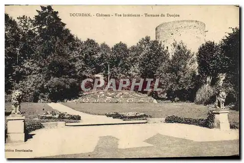 Cartes postales Chateau Dourdan Vue interieure Terrasse du donjon