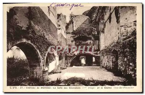 Cartes postales Chateau de Murols La salle des chevaliers et le cloitre Rez de chaussee