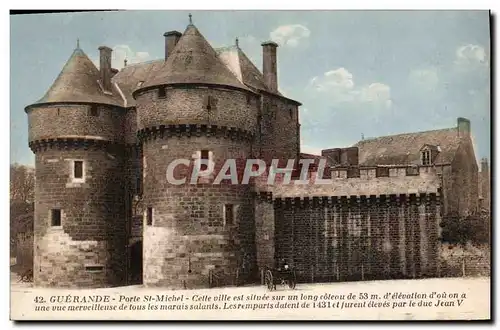 Cartes postales Chateau Guerande Porte St Michel