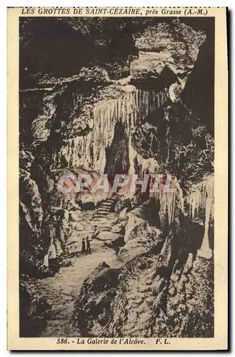 Cartes postales Grottes de Saint Cezaire pres Grasse la galerie de l&#39alcove