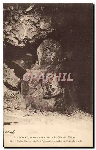 Cartes postales Grottes Royat Grotte du chien Le genie du volcan