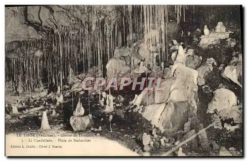 Ansichtskarte AK Grottes Le Thor Grotte de Thouzon Pluie de stalactites