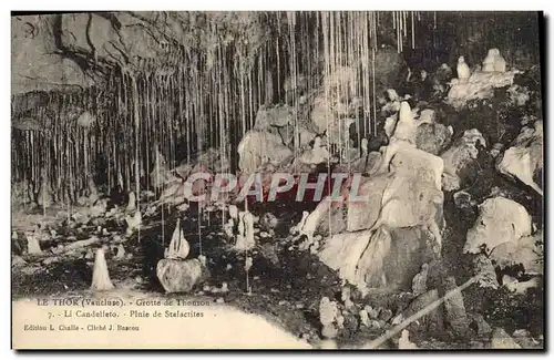 Cartes postales Grottes Le Thor Grotte de Thouzon Pluie de stalactites