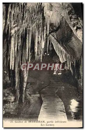 Cartes postales Grottes de Betharram partie inferieure Les larmes