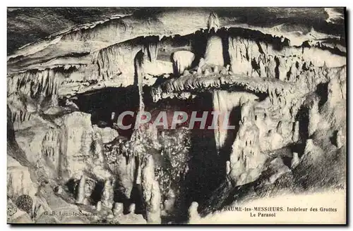 Ansichtskarte AK Grottes Baume les Messieurs Interieur des grottes Le parasol