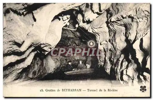 Cartes postales Grottes de Betharram Tunnel de la riviere
