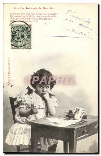 Cartes postales Fantaisie Enfant La journee de Suzette