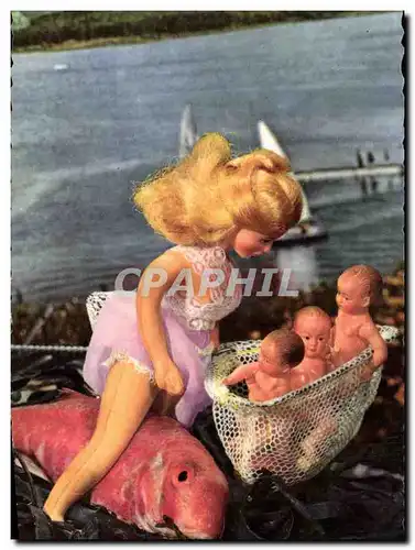Cartes postales moderne Poupee Poissons Bebes Enfants