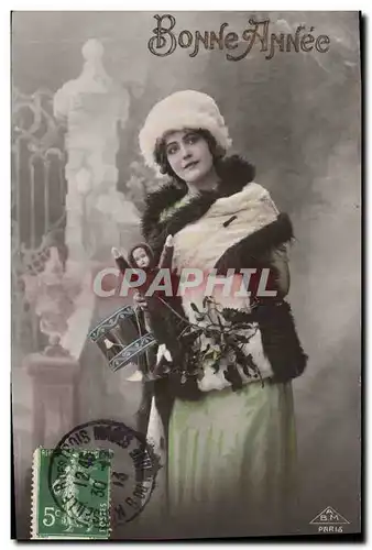 Cartes postales Poupee Femme Bonne annee
