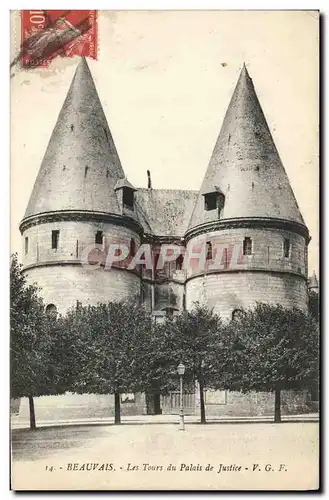 Cartes postales Les tours du Palais de Justice Beauvais