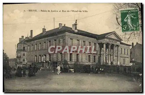 Ansichtskarte AK Palais de Justice et rue de l&#39Hotel de ville Brive