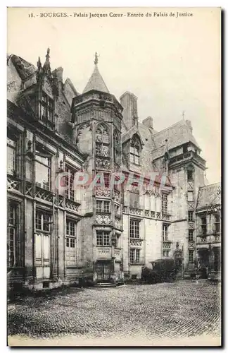 Cartes postales Bourges Palais Jacques Coeur Entree du Palais de Justice