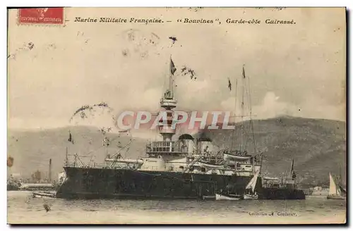 Ansichtskarte AK Bateau de Guerre Bouvines Garde Cotes Cuirasse