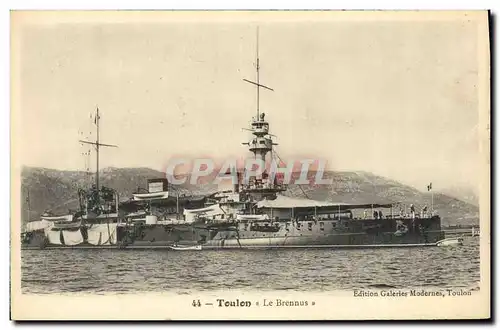 Ansichtskarte AK Bateau de Guerre Toulon Le Brennus