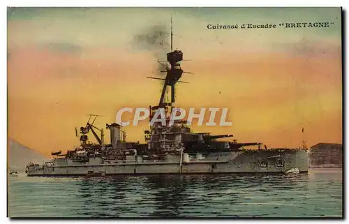 Cartes postales Bateau de Guerre Bretagne